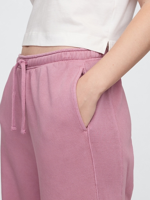 Image number 4 showing, Fleece Rib-Seam Wide-Leg Pants