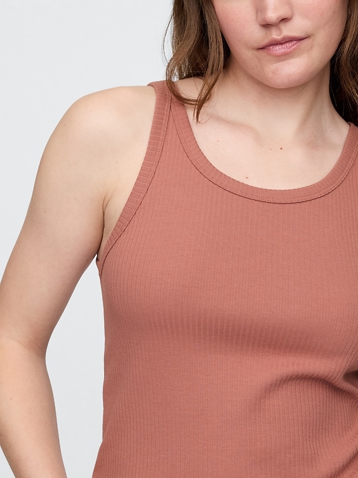 Image number 4 showing, Ribbed Scoopneck Tank Top