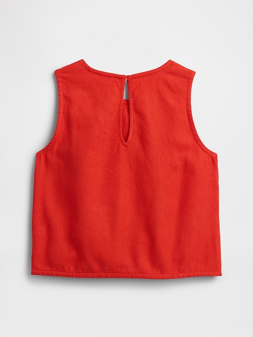 Image number 3 showing, Kids Linen-Blend Fold-Front Top