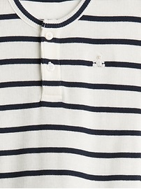 Baby Ribbed Henley Two-Piece Outfit Set
