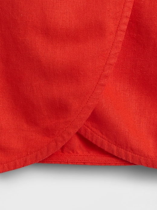 Image number 4 showing, Kids Linen-Blend Fold-Front Top