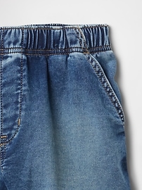 Kids High Rise Relaxed Pull-On Sweatpant Jean Shorts