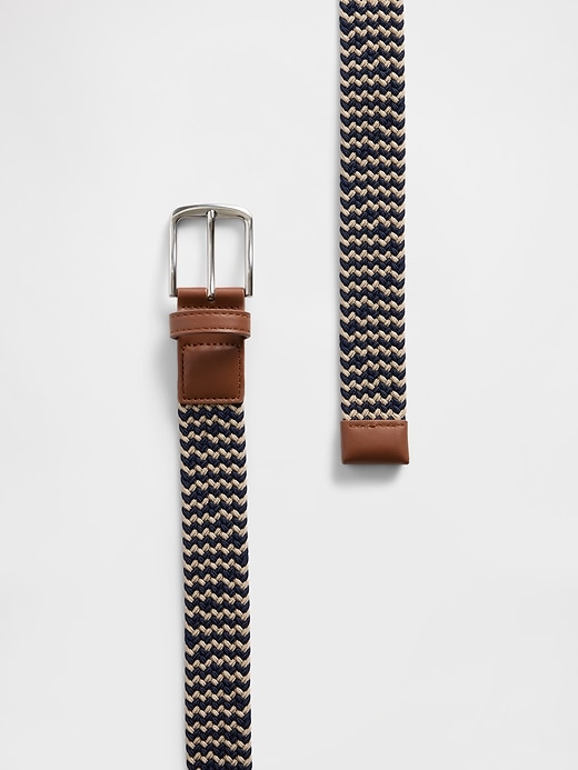Image number 3 showing, Braided Vegan-Leather Belt
