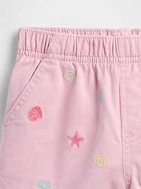 babyGap Pull-On Embroidered Denim Shorts