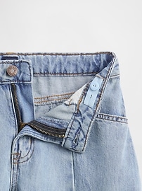Kids High Rise Seamed Barrel Jeans