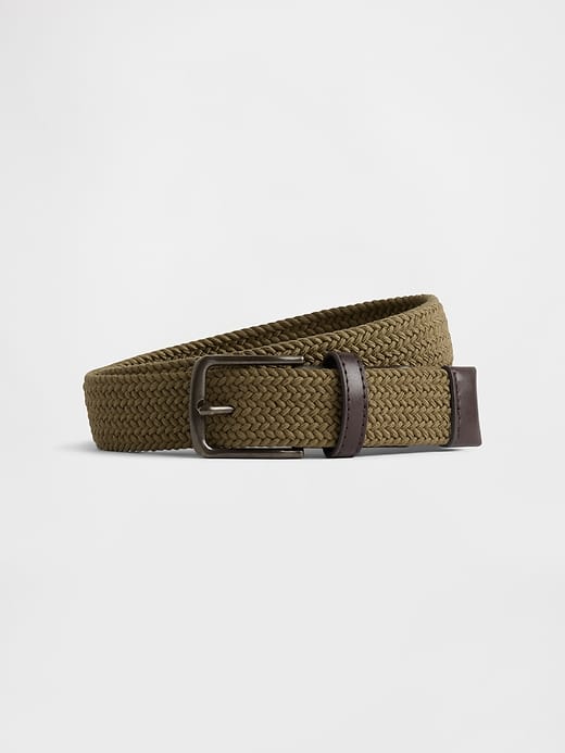 Image number 1 showing, Braided Vegan-Leather Belt