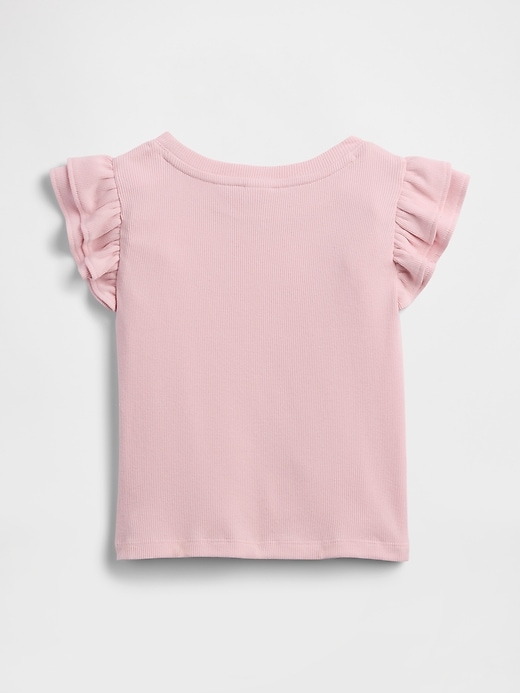 Image number 2 showing, babyGap Ribbed Flutter Sleeve T-Shirt