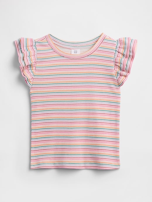 Image number 1 showing, babyGap Ribbed Flutter Sleeve T-Shirt