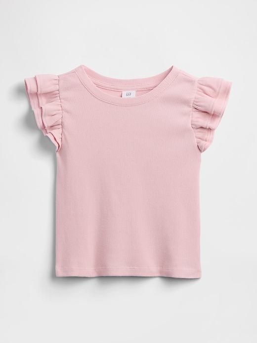 Image number 1 showing, babyGap Ribbed Flutter Sleeve T-Shirt