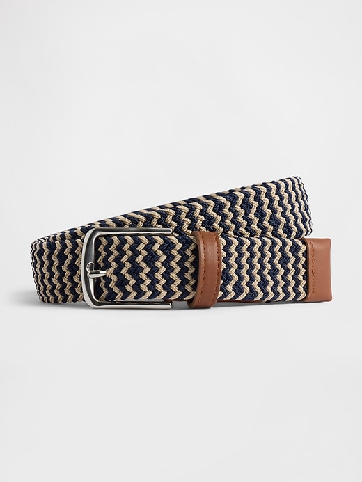 Image number 1 showing, Braided Vegan-Leather Belt