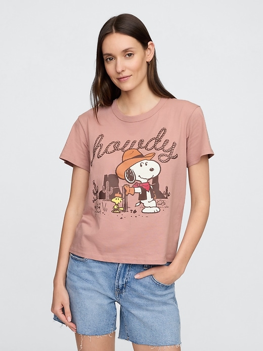 Image number 1 showing, Peanuts Shrunken Graphic T-Shirt