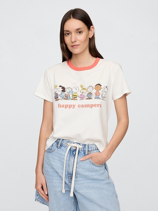 Image number 1 showing, Peanuts Shrunken Graphic T-Shirt