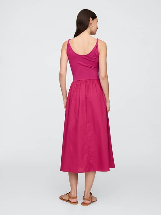 Image number 2 showing, Twist-Strap Scoopneck Midi Dress