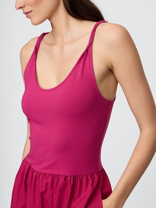 Image number 3 showing, Twist-Strap Scoopneck Midi Dress