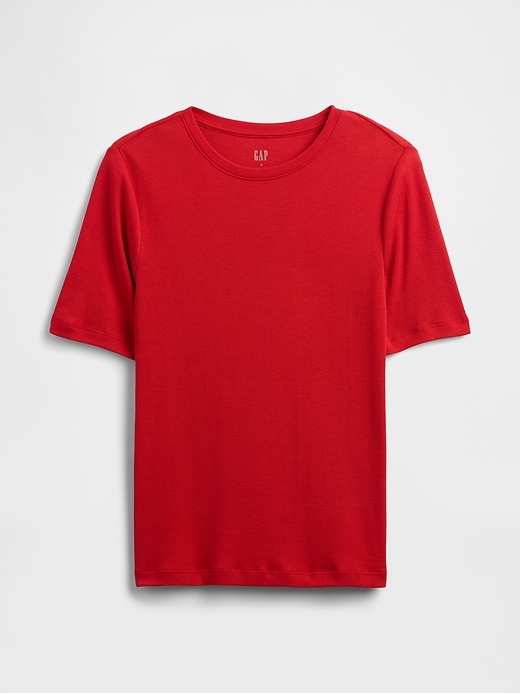 Image number 5 showing, Favorite Ribbed Crewneck T-Shirt
