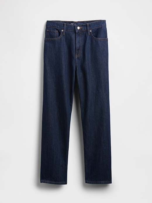 Image number 5 showing, Mid Rise SuperSoft Relaxed Straight Crop Jeans
