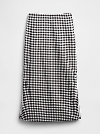 Linen-Blend Maxi Slip Skirt
