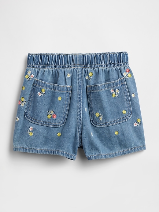 Image number 3 showing, babyGap Pull-On Embroidered Denim Shorts