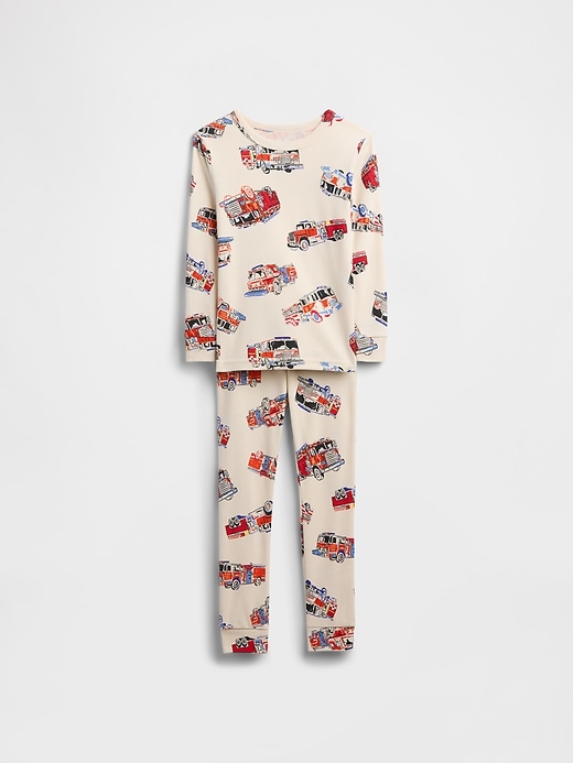 Image number 1 showing, babyGap 100% Organic Cotton Fire Truck PJ Set