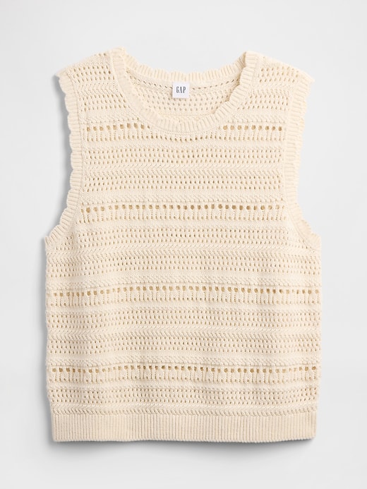 Image number 5 showing, Sleeveless Mixed-Stitch Sweater Tank Top