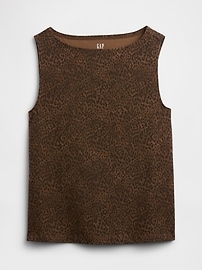 Sleeveless Boatneck Tank Top