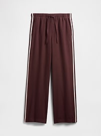 Mid Rise Linen-Blend Wide-Leg Pants