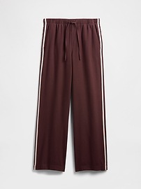 Mid Rise Linen-Blend Wide-Leg Pants