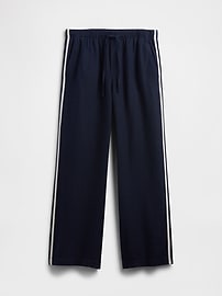 Mid Rise Linen-Blend Wide-Leg Pants