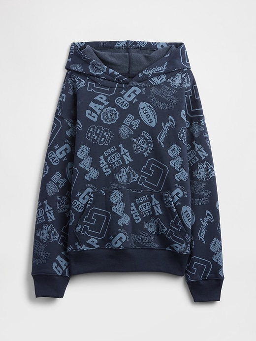 Image number 1 showing, Kids Relaxed Gap Print Hoodie