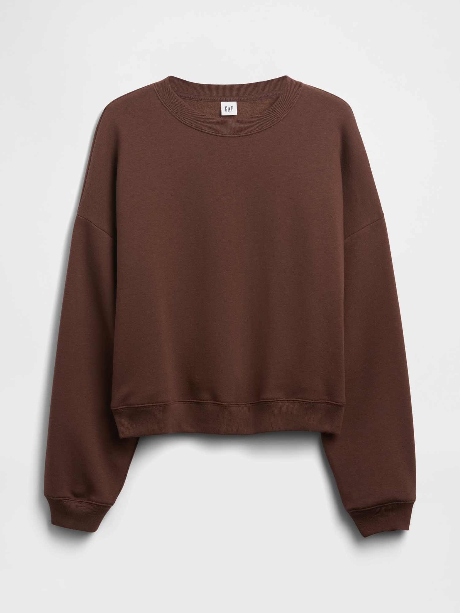 Gap Factory Relaxed Wedge Crewneck Sweatshirt In Burgundy