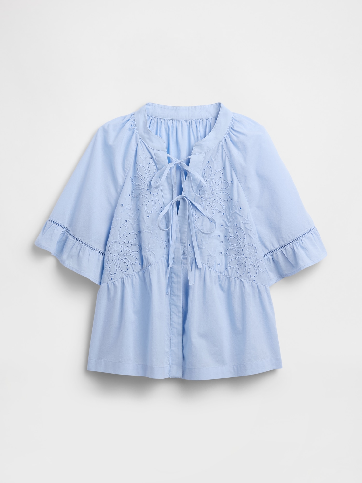 Splitneck Tie-Front Top