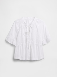 Splitneck Tie-Front Top