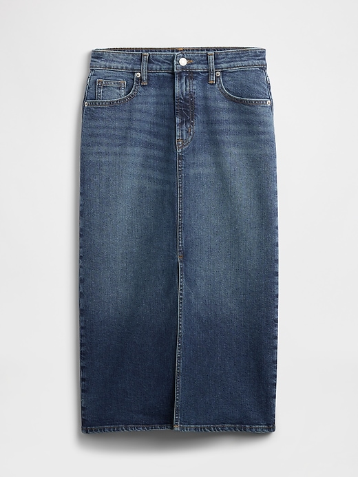 Image number 5 showing, Denim Midi Pencil Skirt