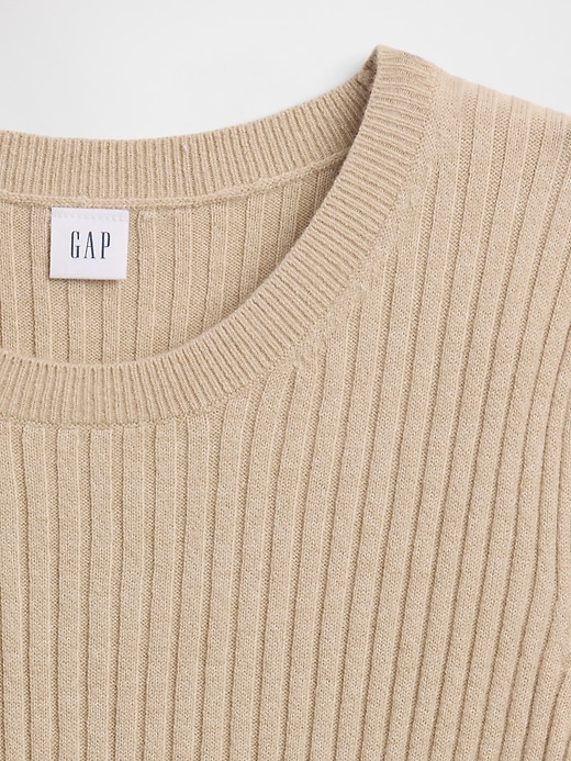 Image number 4 showing, CashSoft Ribbed Crewneck T-Shirt