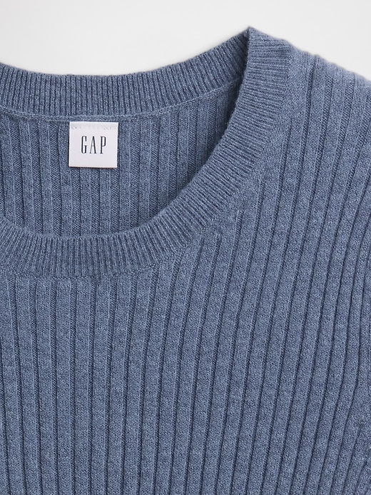 Image number 4 showing, CashSoft Ribbed Crewneck T-Shirt