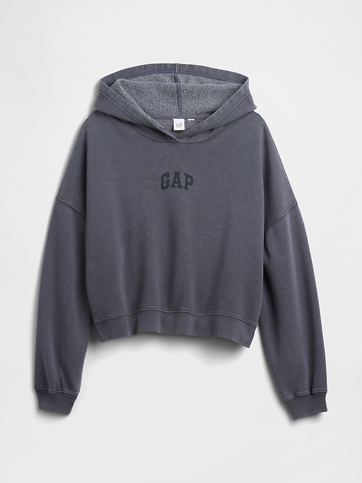 Image number 5 showing, Relaxed Gap Mini-Logo Cropped Hoodie
