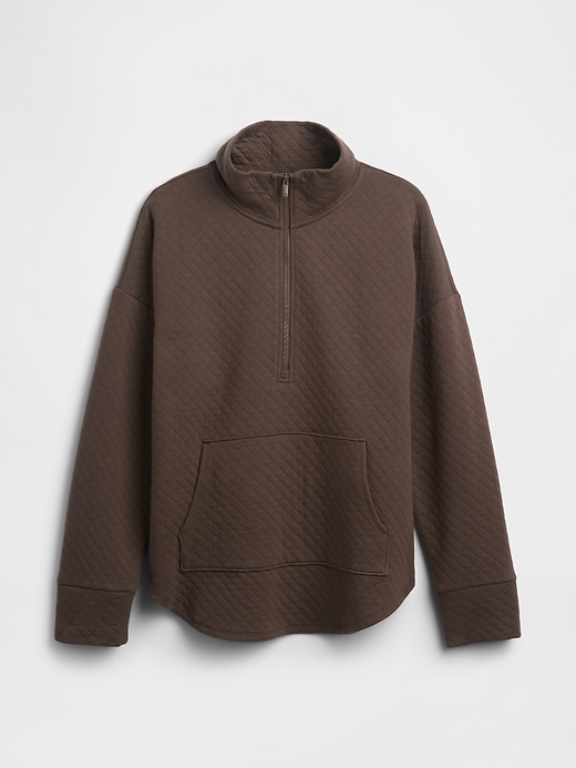 Image number 5 showing, GapFit Oversized Quilted Quarter-Zip Jacket