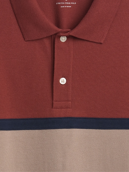 Image number 4 showing, Colorblock Stretch Pique Polo Shirt