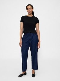 Mid Rise Relaxed Straight Jeans