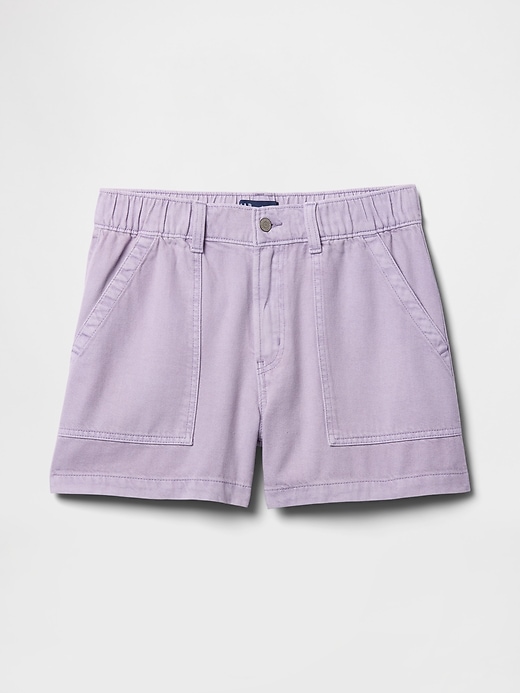 Image number 7 showing, 4" High Rise SuperSoft Denim Utility Shorts