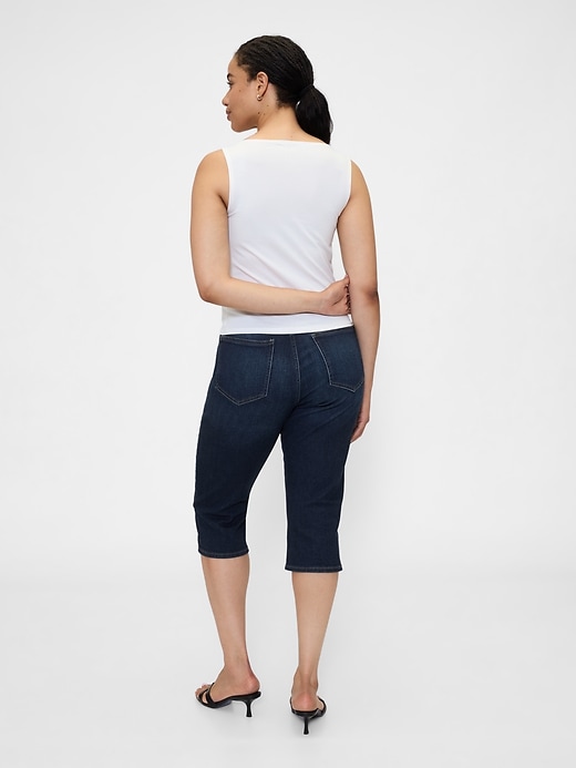 Image number 6 showing, High Rise Vintage Slim Capri Jeans