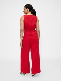 Relaxed Linen-Blend Pull-On Crop Pants