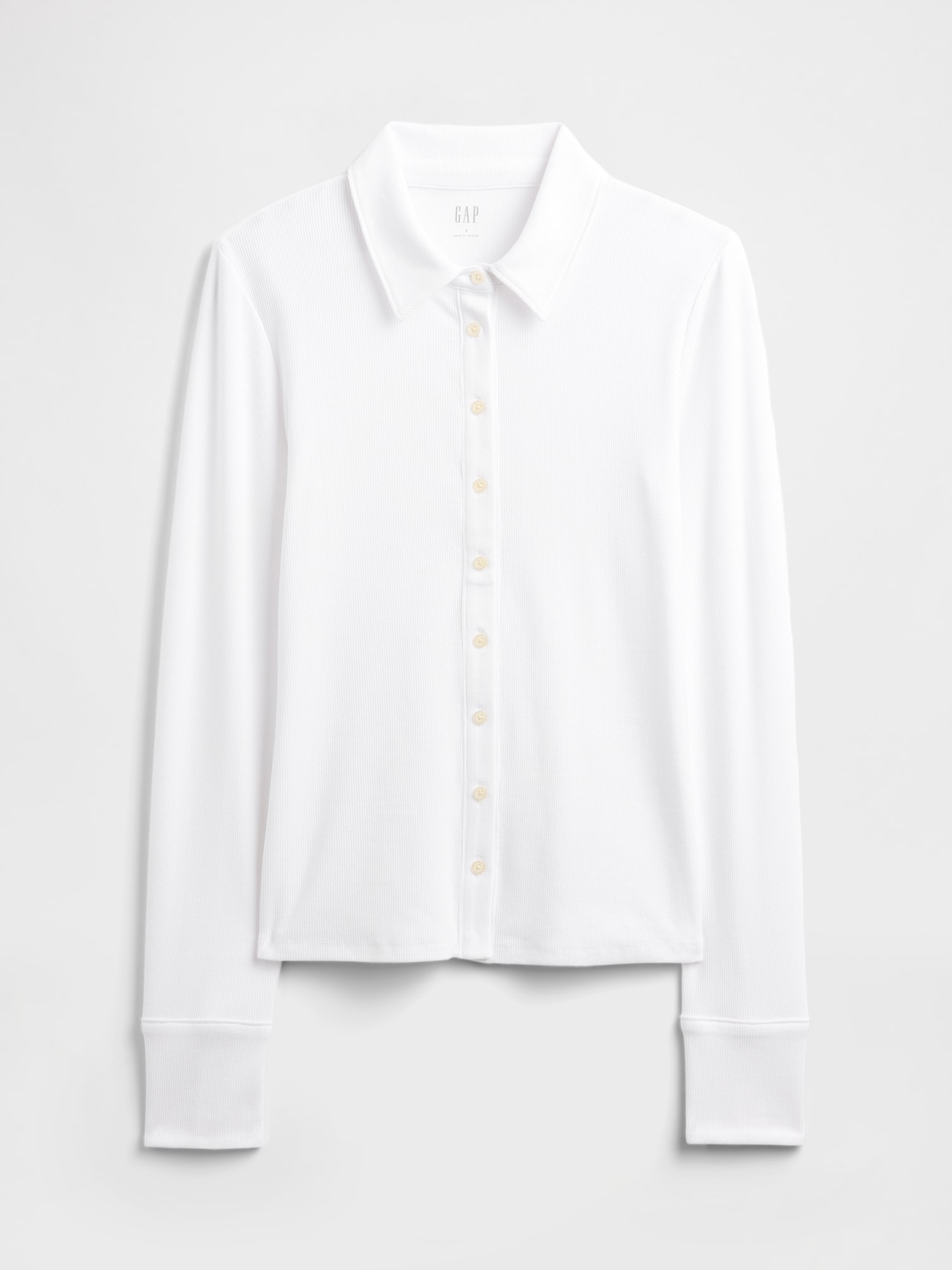 Gap Factory Ribbed Shirt In White
