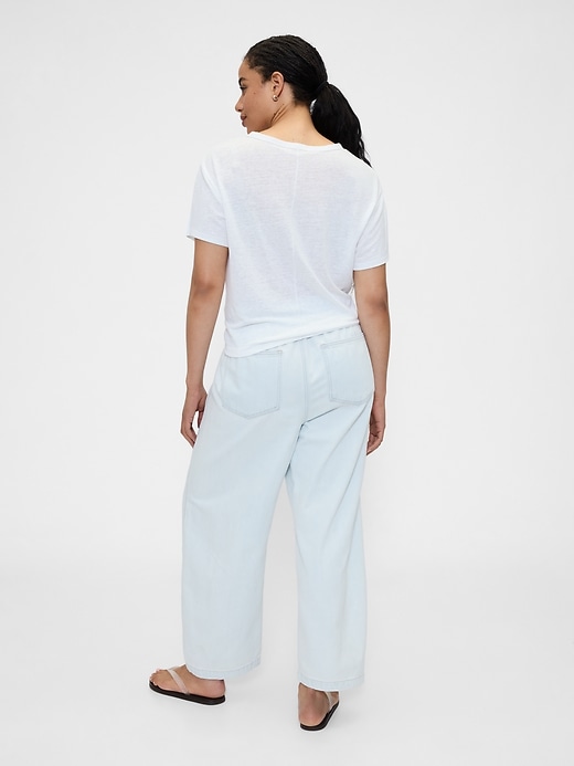 Image number 6 showing, Mid Rise SuperSoft Pull-On Barrel Jeans