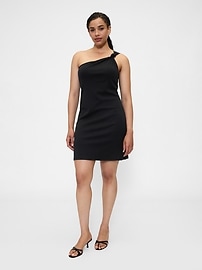 Ribbed One-Shoulder Mini Dress