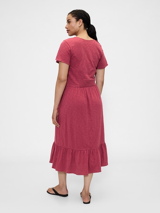 Image number 5 showing, Flutter Sleeve V-Neck Midi Dress