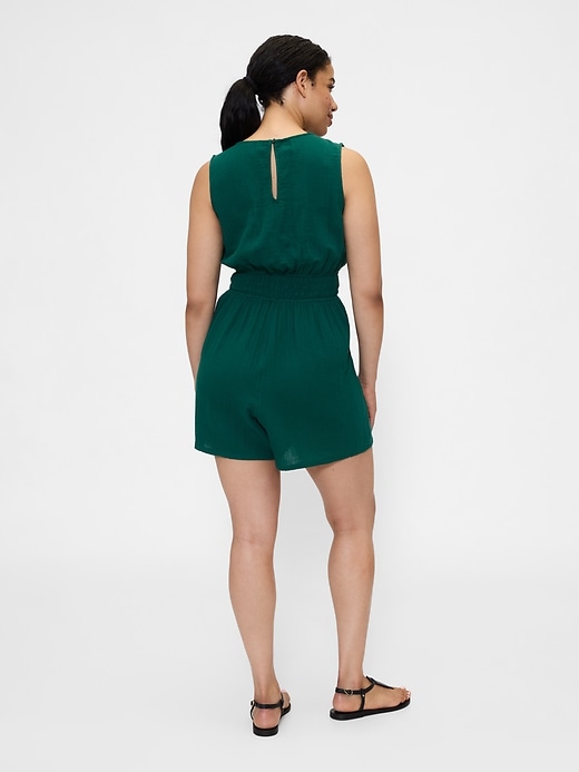 Image number 5 showing, Smocked V-Neck Romper