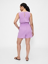 Smocked V-Neck Romper