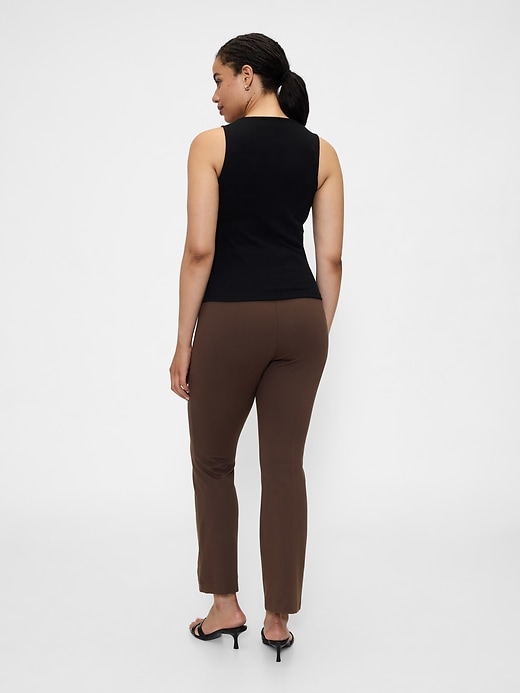 Image number 6 showing, High Rise Ponte Flare Crop Pants
