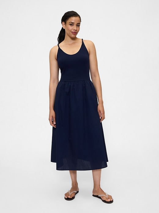 Image number 4 showing, Twist-Strap Scoopneck Midi Dress